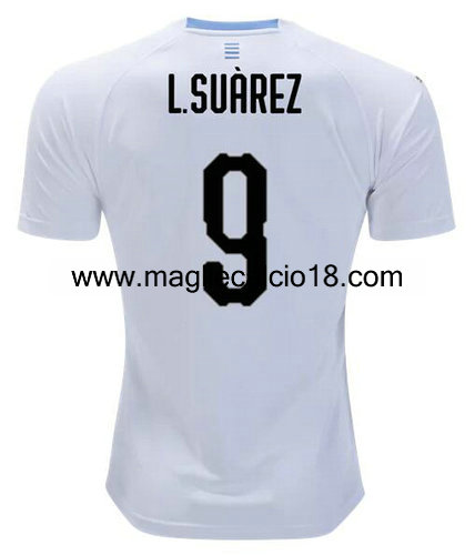 maglietta uruguay Luis Suarez 2018-2018 trasferta