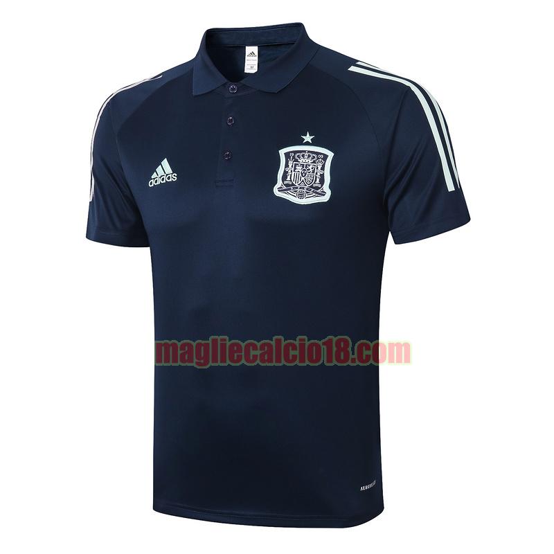 magliette polo calcio spagna 2020-2021 blu