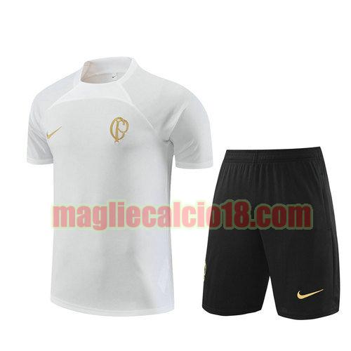 maniche corte + pantaloni corinthians 2023-2024 a poco prezzo bianco