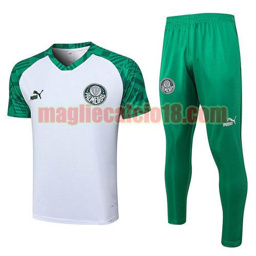 maniche corte + pantaloni palmeiras 2023-2024 a poco prezzo bianco