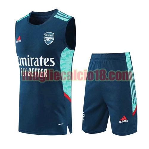 pantaloncini + canotta arsenal 2022-2023 blu scuro