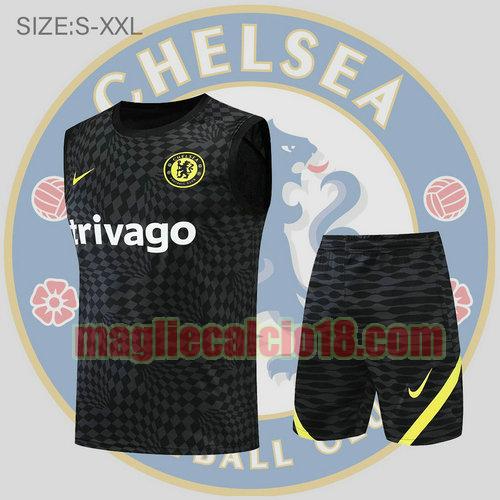 pantaloncini + canotta chelsea 2022-2023 striscia nera