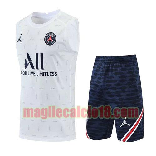 pantaloncini + canotta paris saint germain 2022-2023 bianco