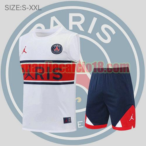 pantaloncini + canotta paris saint germain 2022-2023 striscia rossa bianca