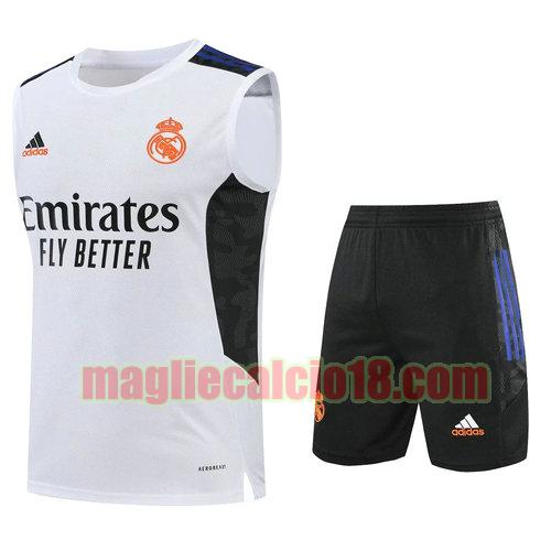 pantaloncini + canotta real madrid 2022-2023 bianco