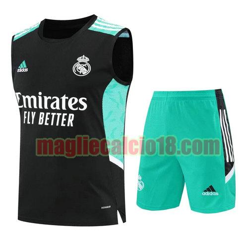 pantaloncini + canotta real madrid 2022-2023 nero