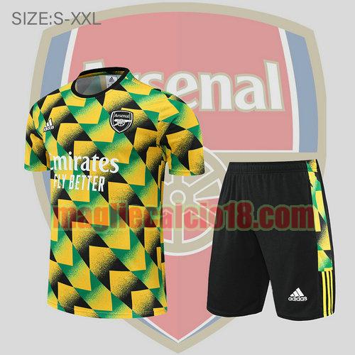 pantaloncini + maniche corte arsenal 2022-2023 giallo mimetico