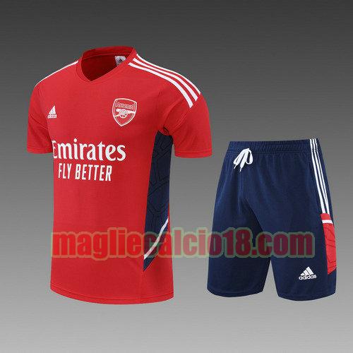 pantaloncini + maniche corte arsenal 2022-2023 rosso