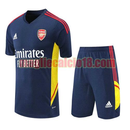 pantaloncini + maniche corte arsenal 2022-2023 training blu reale