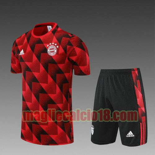 pantaloncini + maniche corte bayern munich 2022-2023 rosso nero