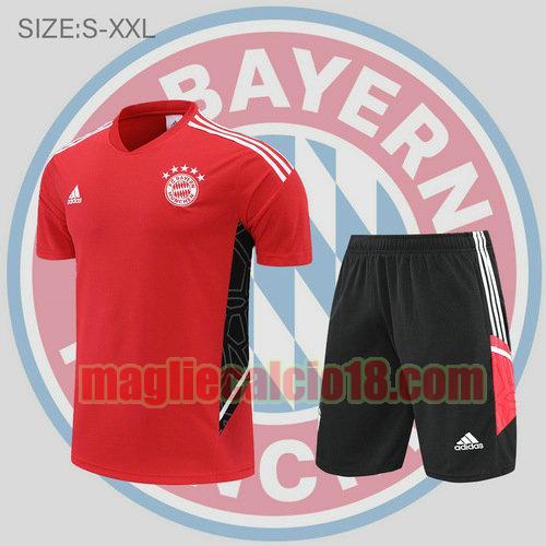 pantaloncini + maniche corte bayern munich 2022-2023 training rosso