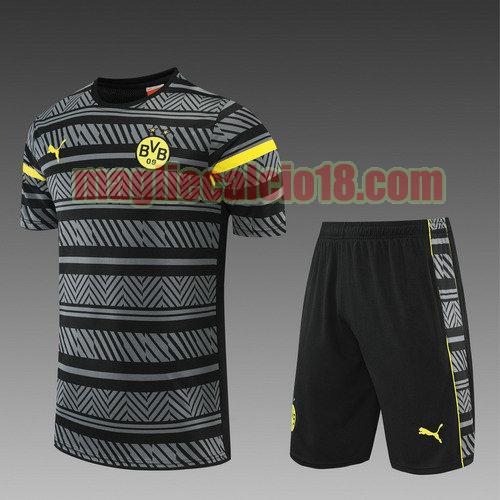 pantaloncini + maniche corte borussia dortmund 2022-2023 grigio
