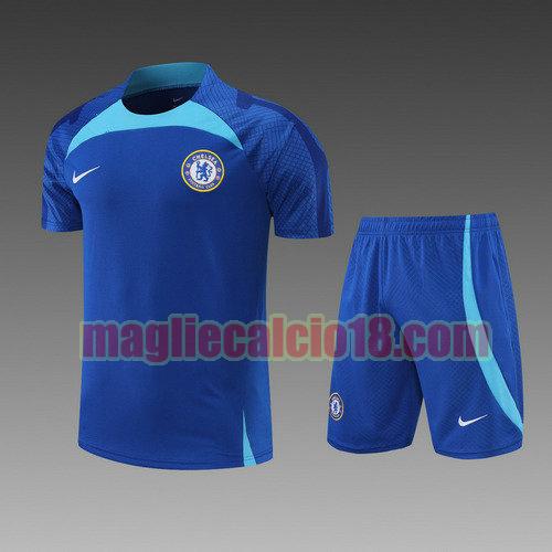 pantaloncini + maniche corte chelsea 2022-2023 blu