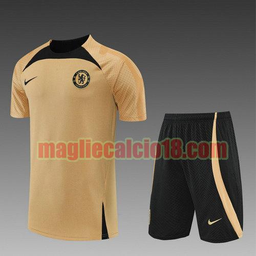 pantaloncini + maniche corte chelsea 2022-2023 oro