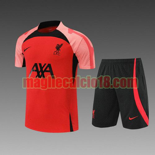 pantaloncini + maniche corte liverpool 2022-2023 rosso