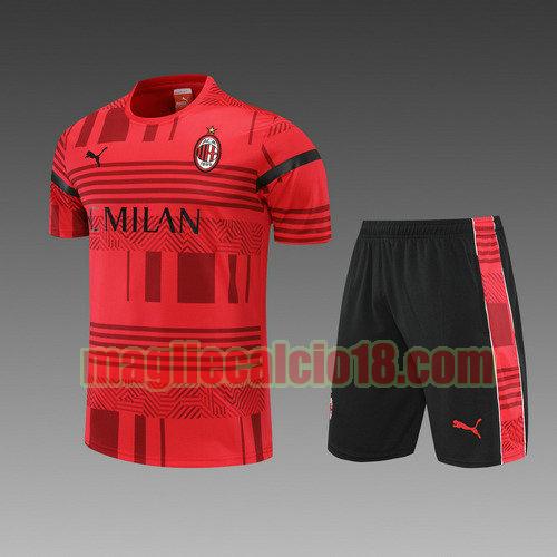 pantaloncini + maniche corte milan 2022-2023 rosso