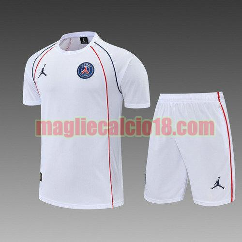 pantaloncini + maniche corte paris saint germain 2022-2023 bianco