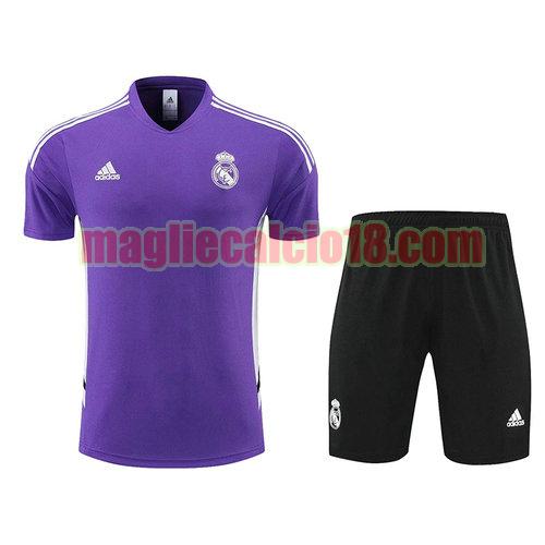 pantaloncini + maniche corte real madrid 2022-2023 viola