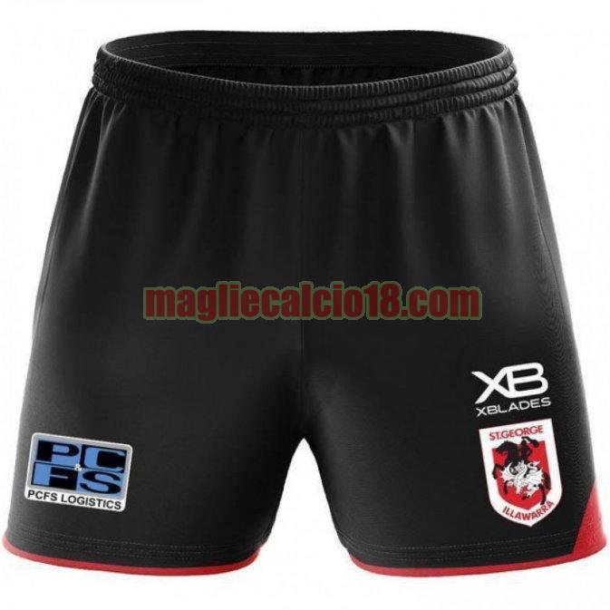 pantaloncini rugby calcio st george illawarra dragons 2020 formazione nero