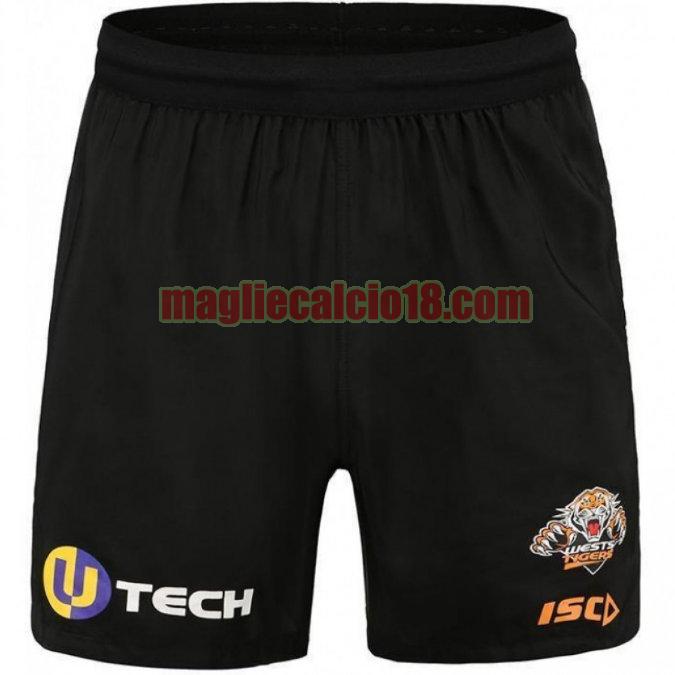 pantaloncini rugby calcio wests tigers 2020 formazione nero