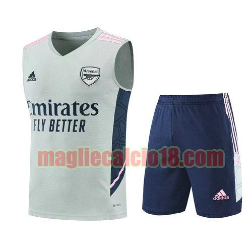pantaloni + gilet arsenal 2022-2023 grigio
