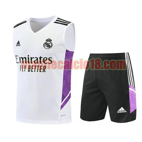 pantaloni + gilet real madrid 2022-2023 bianco