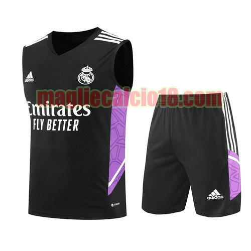 pantaloni + gilet real madrid 2022-2023 nero