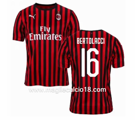 Prima divisa maglia ac milan BERTOLACCI 2019-2020