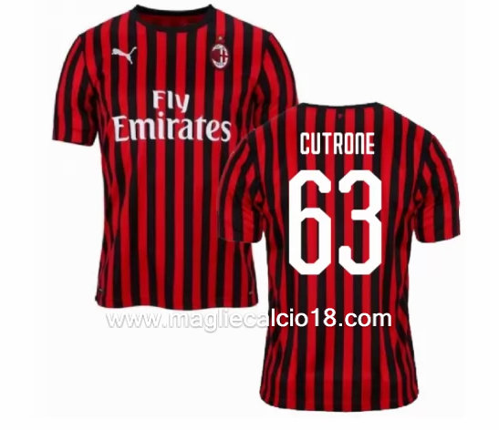 Prima divisa maglia ac milan CUTRONE 2019-2020