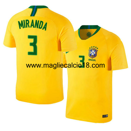 prima divisa maglia nazionale brasile Miranda 2018/2019