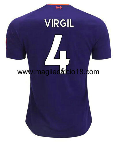 seconda divisa maglia Virgil liverpool 2018-2019