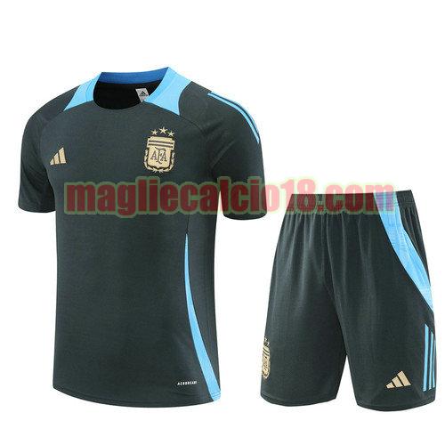 training maglie calcio argentina 2024-2025 grigio scuro completo