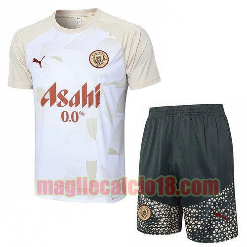 training maglie calcio manchester city 2024-2025 giallo chiaro completo