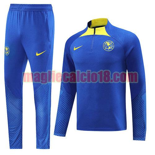 tuta con mezza zip club america 2023-2024 blu