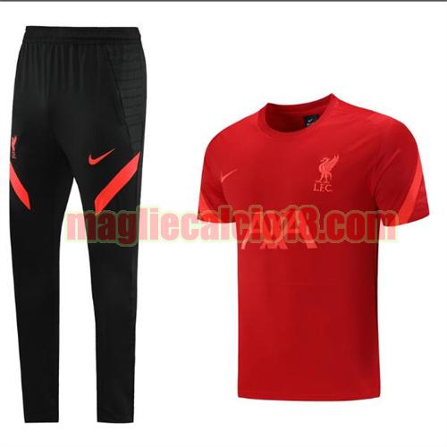 tuta da calcio a manica corta liverpool 2021-22 rosso