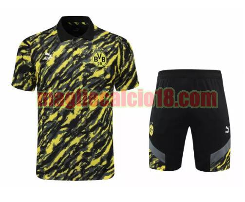 tuta polo borussia dortmund 2021-2022 mimetico nero