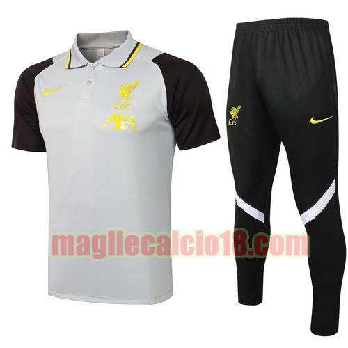 tuta polo liverpool 2021-2022 grigio chiaro