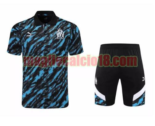 tuta polo olympique marsiglia 2021-2022 mimetico nero