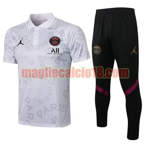 tuta polo paris saint germain 2021-2022 bianco (tutto il corpo parigi)