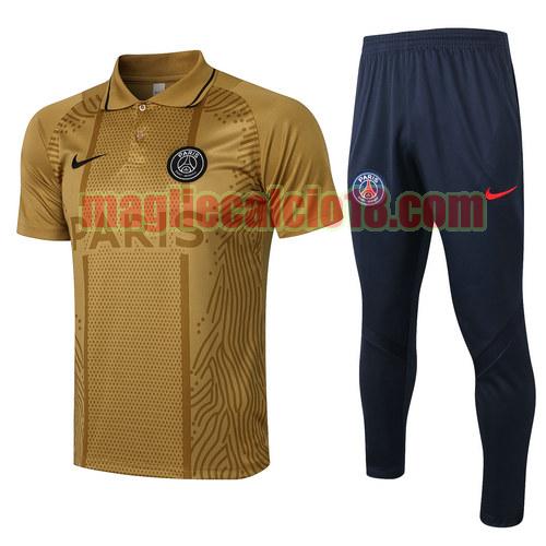 tuta polo paris saint germain 2021-2022 d'oro