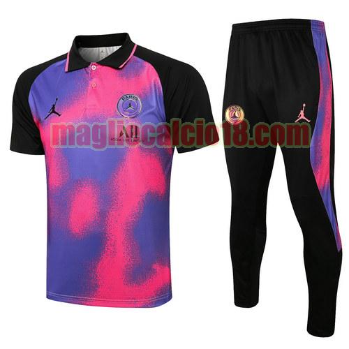 tuta polo paris saint germain 2021-2022 rosa viola