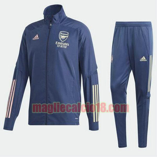 tuta sportiva arsenal 2020-2021 blu completo