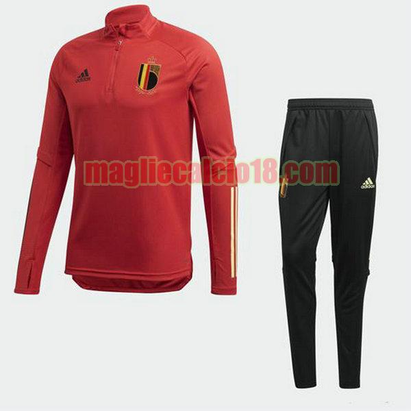 tuta sportiva belgio 2020-21 rosso completo