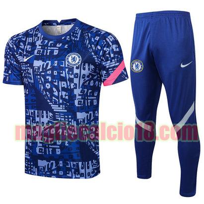 tuta sportiva chelsea 2021-2022 blu manica cort