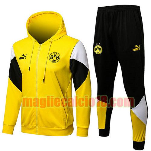 tuta sportiva con cappuccio a poco prezzo borussia dortmund 2021-22 giallo