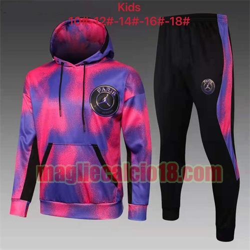 tuta sportiva con cappuccio a poco prezzo paris saint germain 2021-2022 bambino colore
