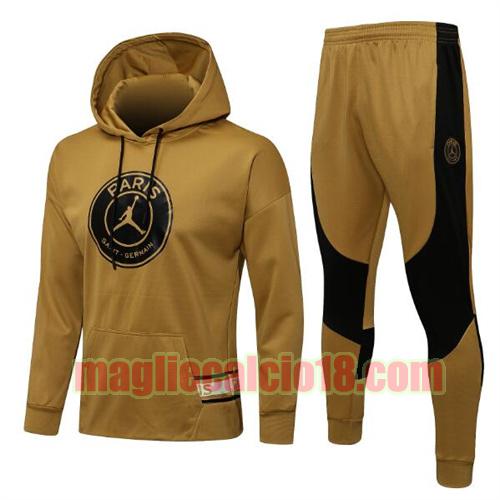 tuta sportiva con cappuccio paris saint germain 2021-22 jordan (pubblicità sul petto