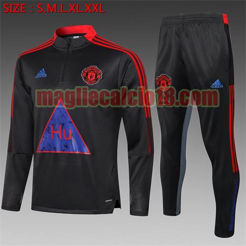 tuta sportiva con mezza cerniera a poco prezzo arsenal 2021-2022 bambino blu(raglan rosso)