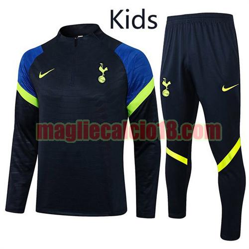 tuta sportiva con mezza cerniera a poco prezzo tottenham hotspur 2021-2022 bambino marina militare