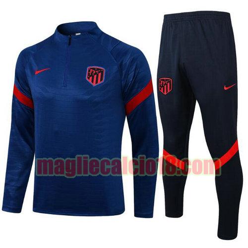 tuta sportiva con mezza cerniera atletico madrid 2021-2022 blu colorato a poco prezzo
